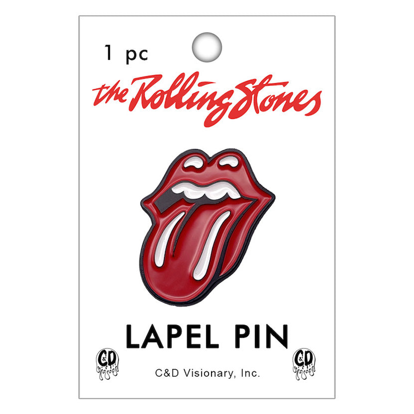 The Rolling Stones Tongue Logo 1.25" Lapel Pin - 3 pc prepack