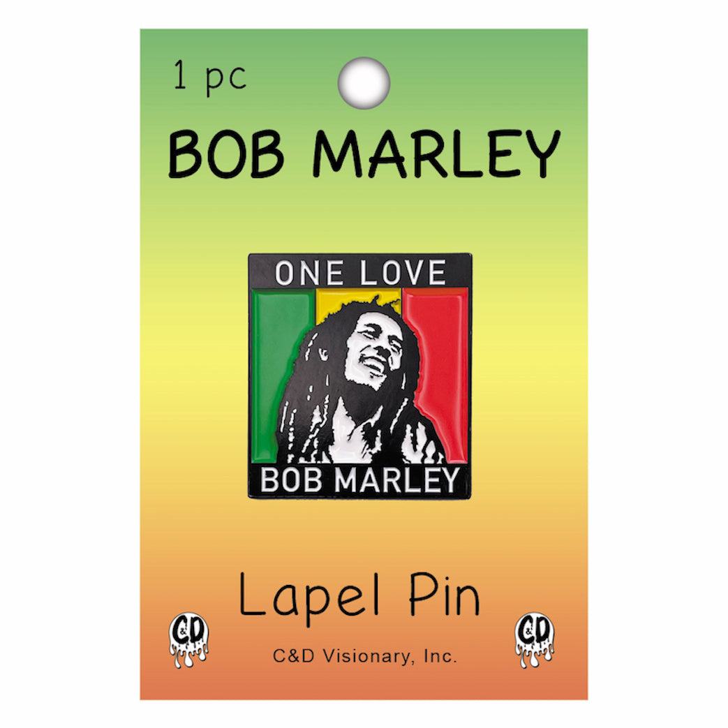 Bob Marley One Love 1.25" Lapel Pin - 3 pc prepack