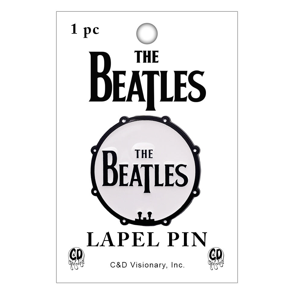 The Beatles Bass Drum Logo 1.25" Lapel Pin - 3 pc prepack