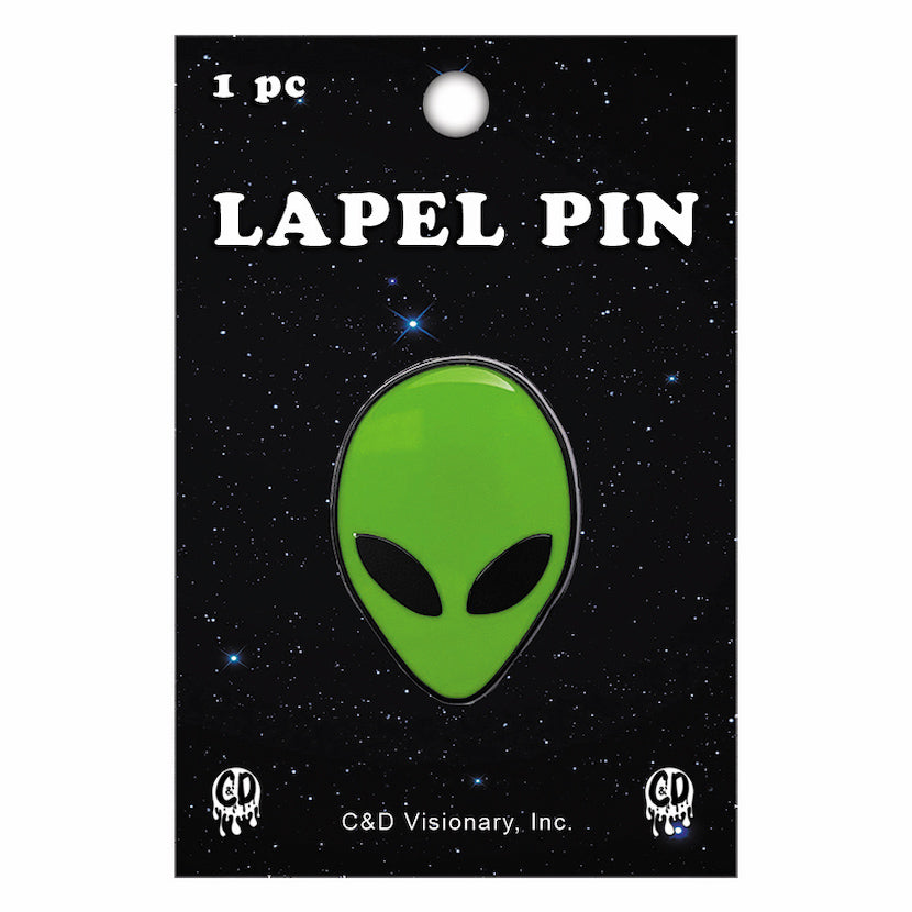 Alien Head 1.25" Lapel Pin - 3 pc prepack