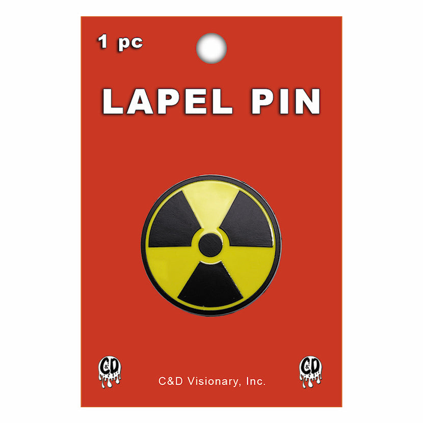 Biohazard Symbol 1.1" Lapel Pin - 3 pc prepack