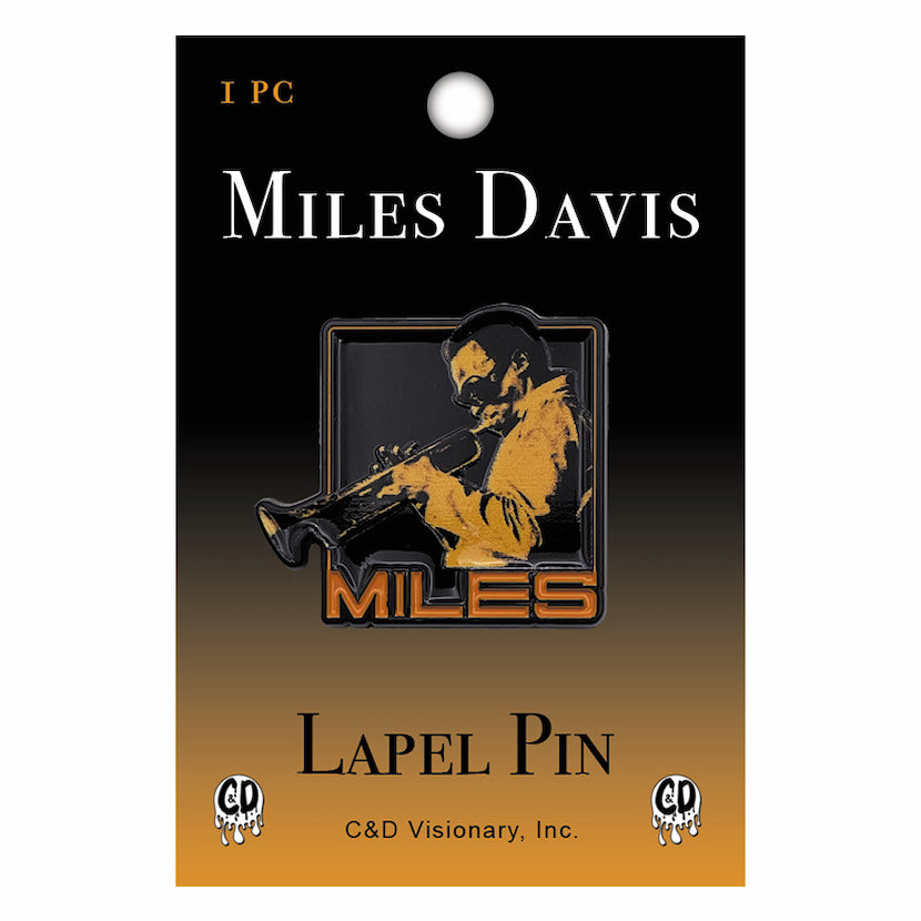 Miles Davis Orange Trumpet 1.25" Lapel Pin - 3 pc prepack
