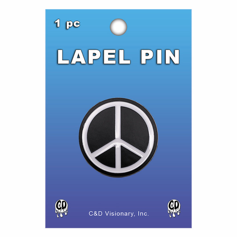 Peace Sign 1.1" Lapel Pin - 3 pc prepack