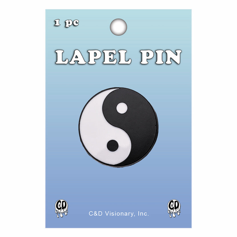 Ying Yang 1.1" Lapel Pin - 3 pc prepack