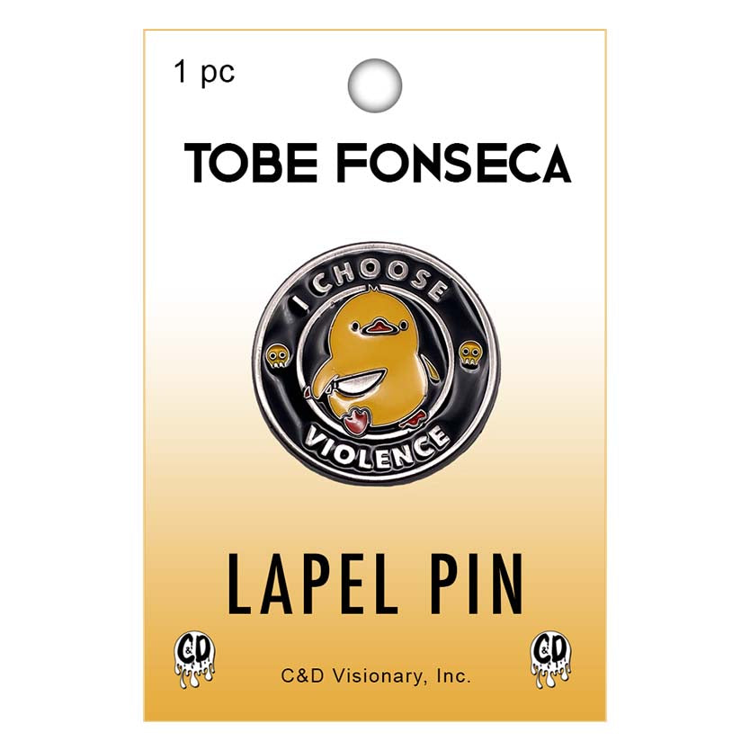 Tobe Fonseca Violent Duckie 1.1" Lapel Pin - 3 pc prepack