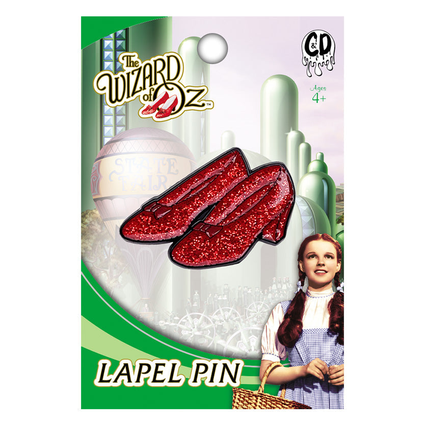 The Wizard of Oz Ruby Slippers 1.25" Lapel Pin - 3 pc prepack