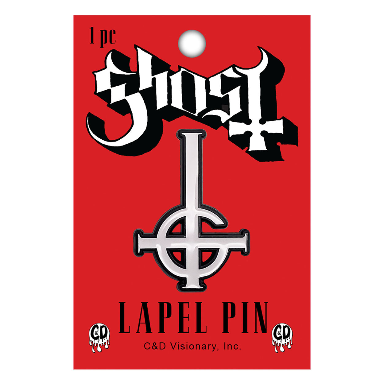 Ghost Grucifix 1.5" Lapel Pin - 3 pc prepack