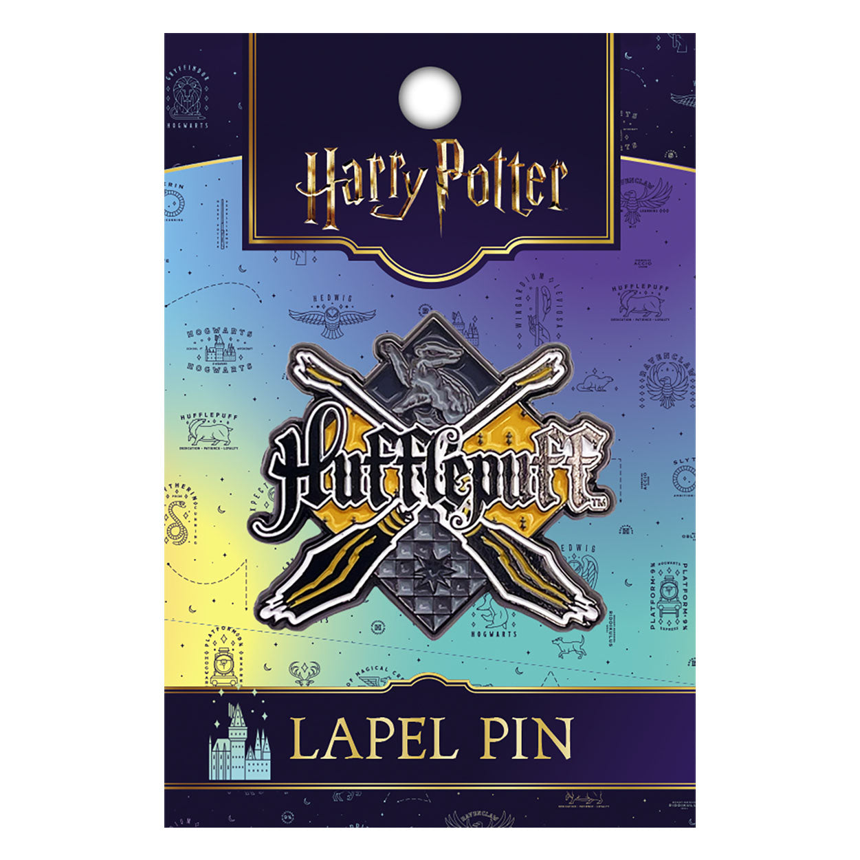 Harry Potter Huffelpuff 1.25" Lapel Pin - 3 pc prepack