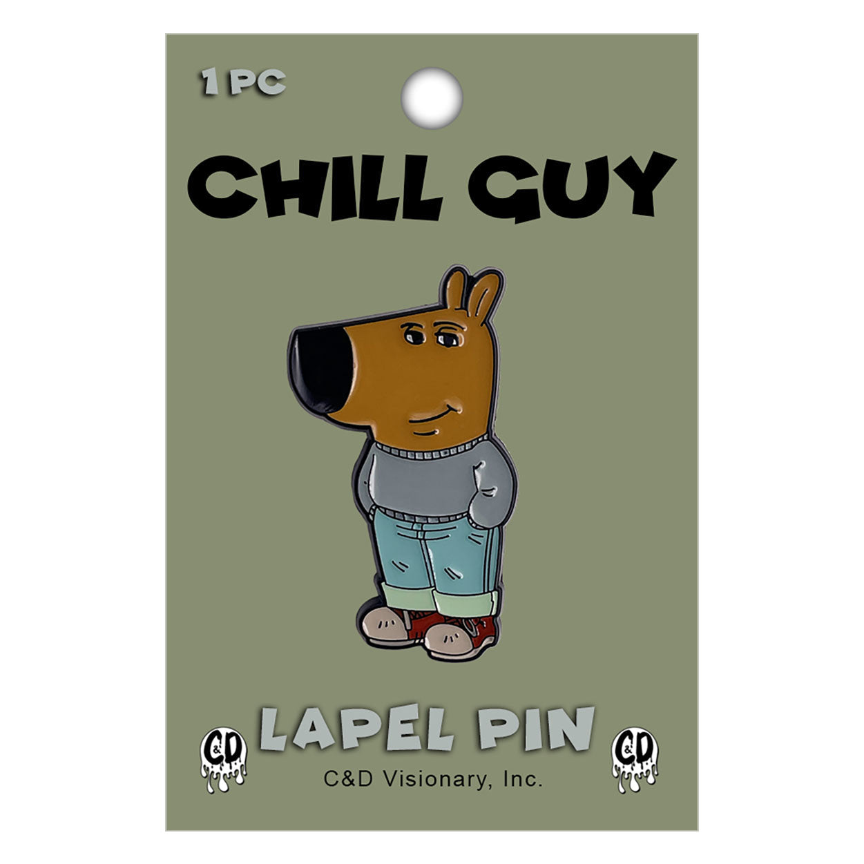 Chill Guy Lowkey 1.5" Lapel Pin - 3 pc prepack
