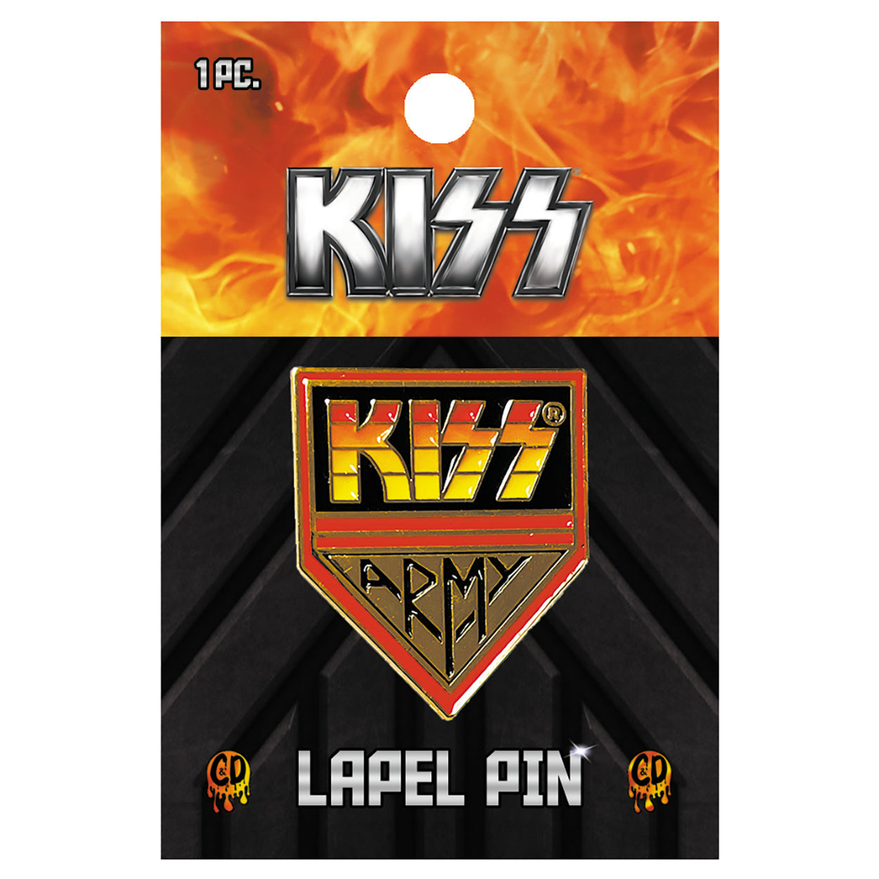 Kiss Army 1.25" Lapel Pin - 3 pc prepack