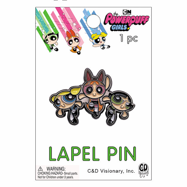Powerpuff Girls Trio 1.5" Lapel Pin - 3 pc prepack