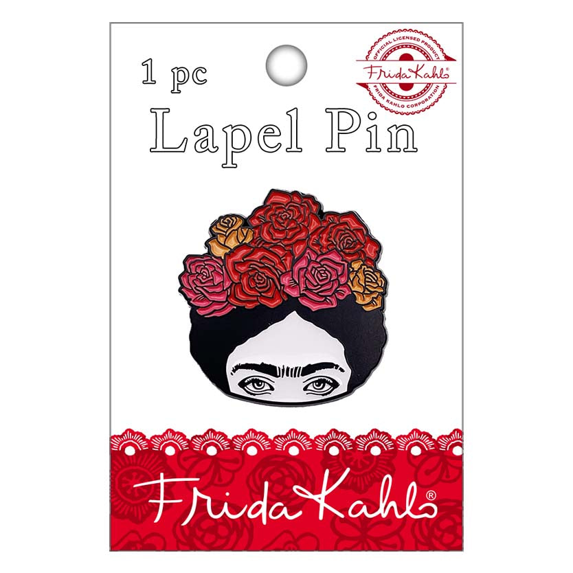Frida Kahlo Flower Crown 1.25" Lapel Pin - 3 pc prepack