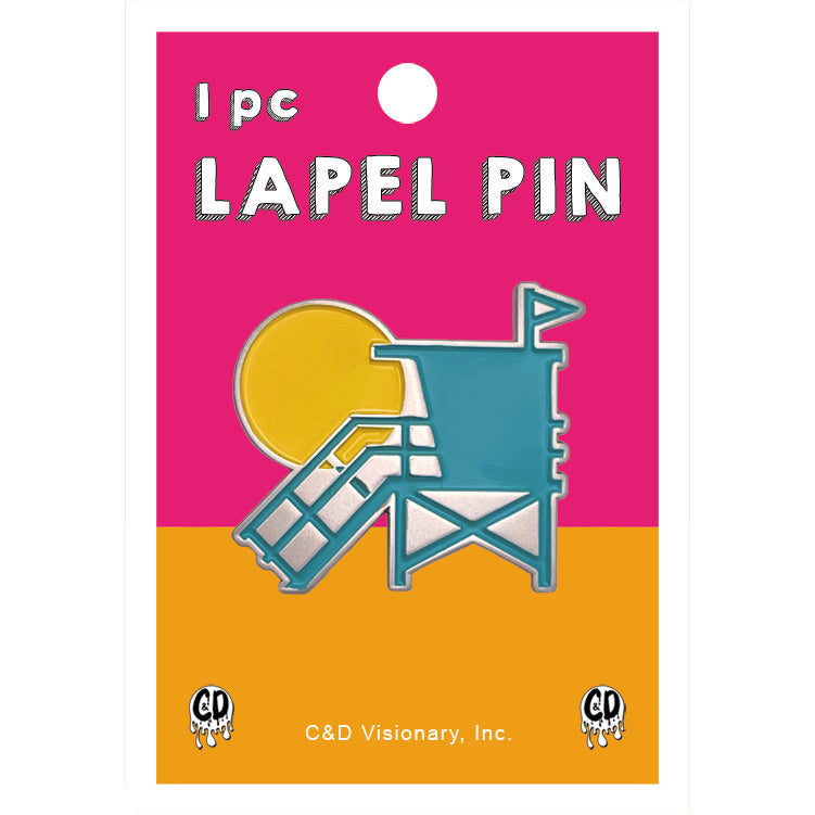 Lifeguard Tower 1.25" Lapel Pin - 3 pc prepack