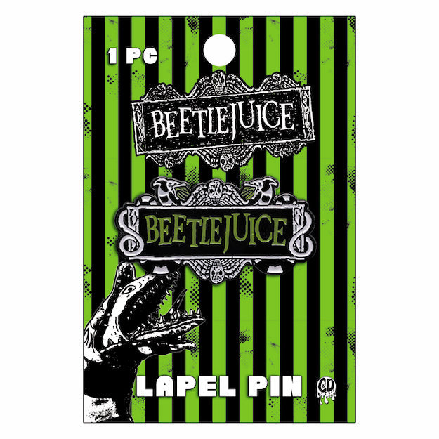 Beetlejuice Logo 1.5" Lapel Pin - 3 pc prepack