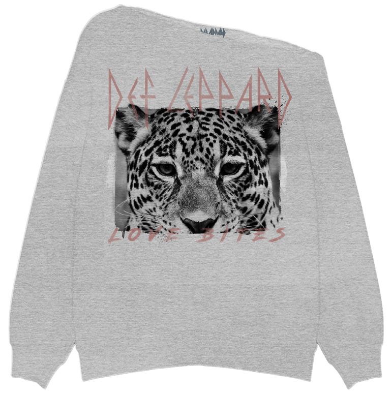 DEF LEPPARD - LOVE BITES - OFF THE SHOULDER FLEECE