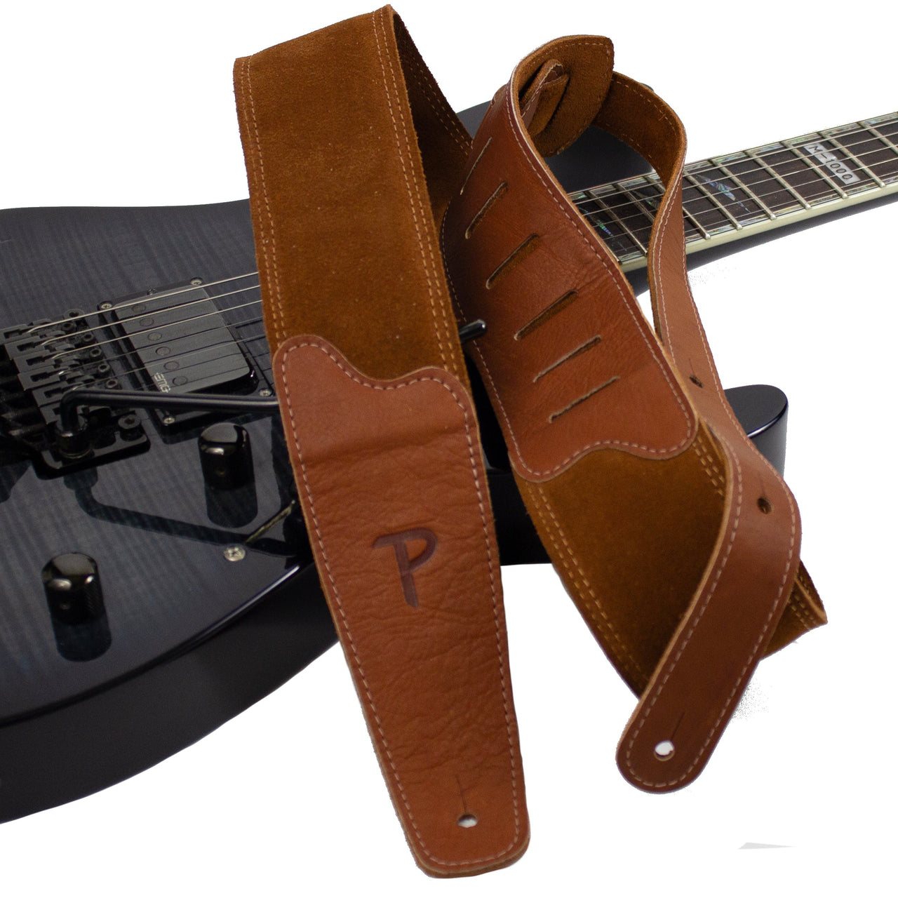 TWO TONED SUEDE / LEATHER PADDED Guitar Strap