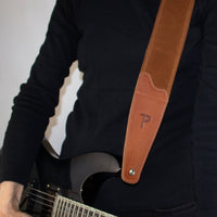 Thumbnail for TWO TONED SUEDE / LEATHER PADDED Guitar Strap