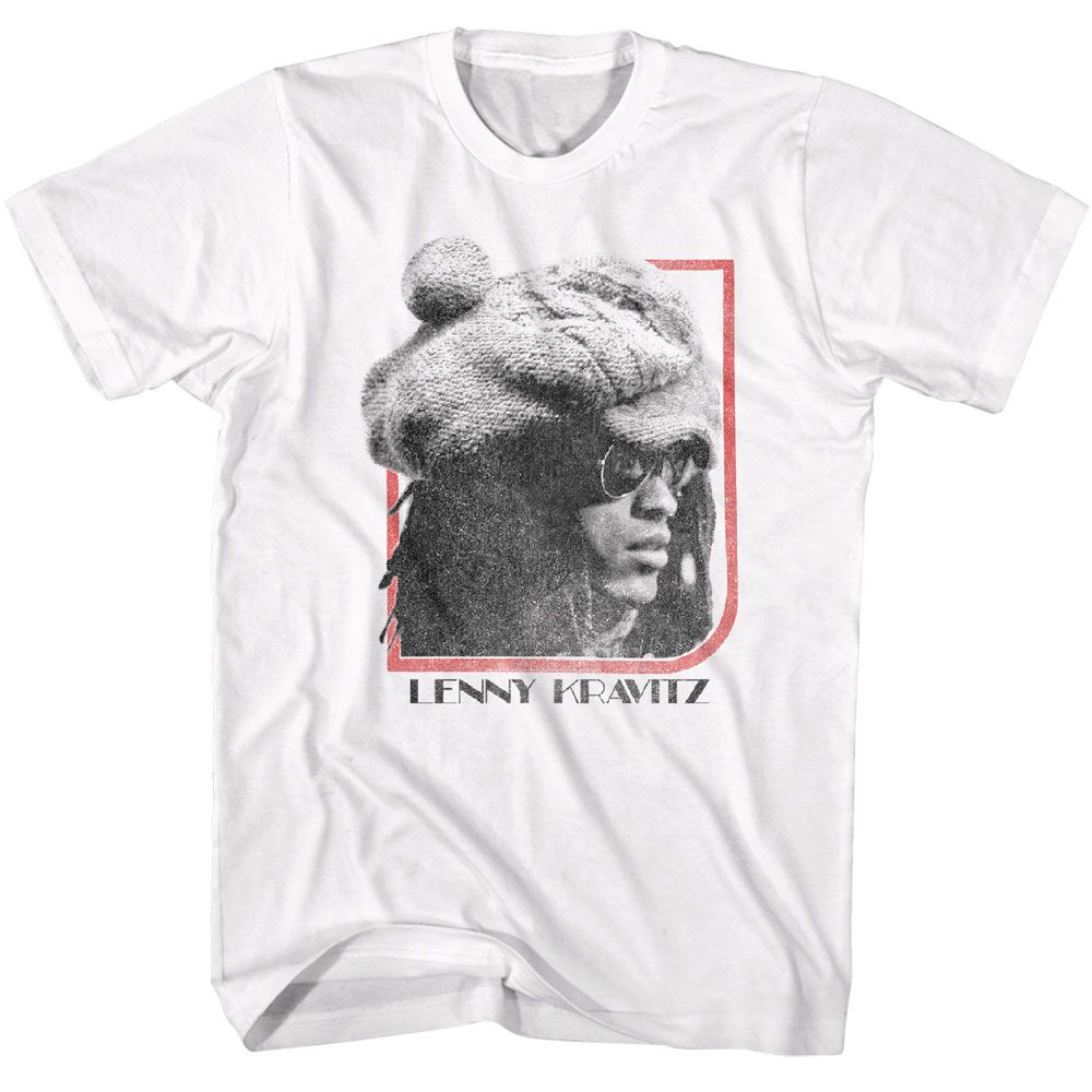 LENNY KRAVITZ-LENNY KRAVITZ FRAMED HEAD-WHITE ADULT S/S TSHIRT