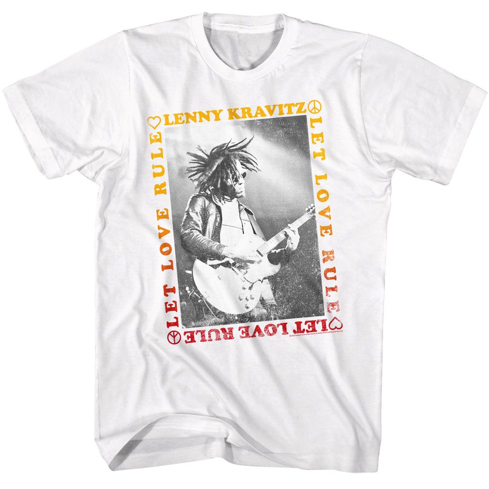 LENNY KRAVITZ-LENNY KRAVITZ LET LOVE RULE BORDER-WHITE ADULT S/S TSHIRT