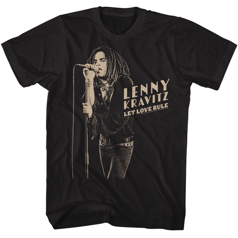 LENNY KRAVITZ-LENNY KRAVITZ STARK MICROPHONE-BLACK ADULT S/S TSHIRT