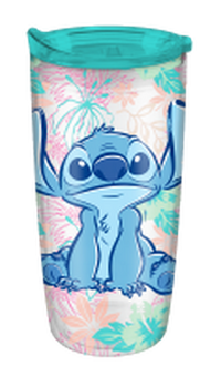 Thumbnail for Pixar Lilo and Stitch Tropical Pattern  20oz Double Wall Travel Tumbler w/ Slide Close Lid – 12 pc ppk ($4.75 each)