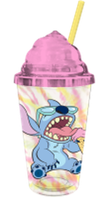 Lilo and Stitch Ice Cream Tie Dye  16oz Ice Cream Shape Cold Cup w Lid and Straw – 12 pc ppk ($5.25 each)