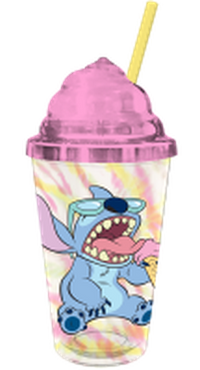 Thumbnail for Lilo and Stitch Ice Cream Tie Dye  16oz Ice Cream Shape Cold Cup w Lid and Straw – 12 pc ppk ($5.25 each)