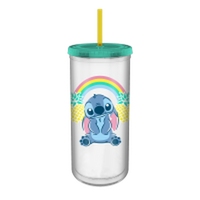 Thumbnail for Lilo and Stitch Pineapple Rainbow 20oz Plastic Tall Cold Cup w/ Lid and Straw – 12 pc ppk ($5.25 each)