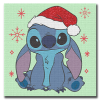 Thumbnail for Lilo and Stitch Santa Hat Glitter  Canvas Wall Art 12