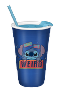 Thumbnail for Lilo and Stitch Get Weird Face 32oz Plastic Tumbler with Lid and Straw – 12 pc ppk ($5.25 each)
