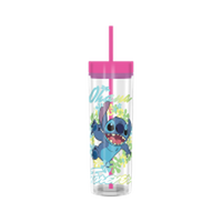 Thumbnail for Lilo and Stitch Floral Garland Ohana Forever  20oz Tall Plastic Tumbler – 12 pc ppk ($5.25 each)