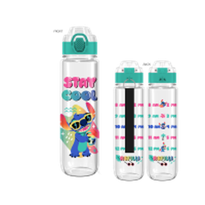 Lilo and Stitch Stay Cool  33oz Plastic Water Bottle w Locking Lid and Strap – 12 pc ppk ($9.00 each)