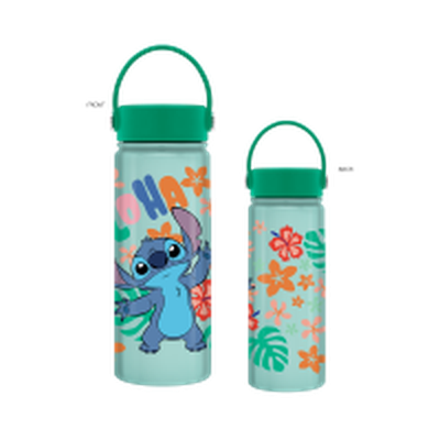 Lilo And Stitch Aloha Stitch Leaves And Flowers 20Oz Stainless Steel Water Bottle W Swivel Handle – 12 pc ppk ($11.75 each)