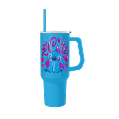 LILO AND STITCH AIRBRUSH 2 CUTE  40oz Stainless Steel Tumbler w Handle – 12 pc ppk ($13.75 each)