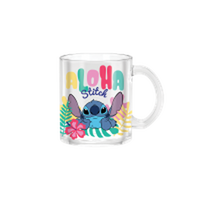 Thumbnail for Lilo Stitch Aloha Stitch Colorful  17.5oz Glass Coffee Mug – 24 pc ppk ($5.00 each)