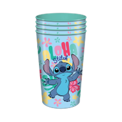 Lilo Stitch Aloha Stitch Colorful 4pc 22oz Plastic Cup Set – 24 pc ppk ($5.25 each)