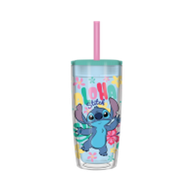 Lilo Stitch Aloha Stitch Colorful  20oz Spill Resistant Plastic Tumbler – 12 pc ppk ($5.75 each)