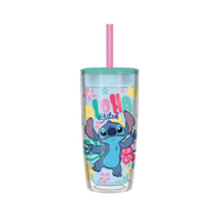 Thumbnail for Lilo Stitch Aloha Stitch Colorful  20oz Spill Resistant Plastic Tumbler – 12 pc ppk ($5.75 each)