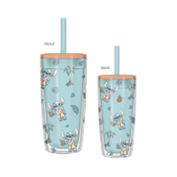 Thumbnail for Stitch Hawaiian Shirt and Icons Tossed Pattern  20oz Spill Resistant Plastic Tumbler – 12 pc ppk ($5.75 each)