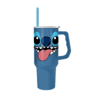 Stitch Big Face  40oz Stainless Steel Tumbler w Handle – 12 pc ppk ($13.75 each)