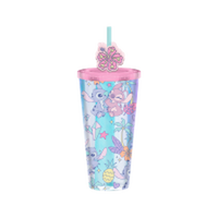Thumbnail for Lilo and Stitch and Angel Pastel Icon Pattern Iridescent

  24oz Plastic Cold Cup w/ Lid and Topper Straw – 12 pc ppk ($7.75 each)
