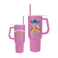 Thumbnail for Stitch Life Is A Party 40oz Stainless Steel Tumbler w Handle – 12 pc ppk ($13.75 each)