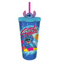 Thumbnail for Lilo and Stitch Cosmic Surfer Name  24oz Plastic Cold Cup w/ Lid and Topper Straw – 12 pc ppk ($6.50 each)