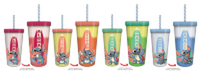 Thumbnail for Lilo And Stitch Surfboard Floral Pose Set  24oz 4 pack Color Change Plastic Tumbler – 12 pc ppk ($8.00 each)