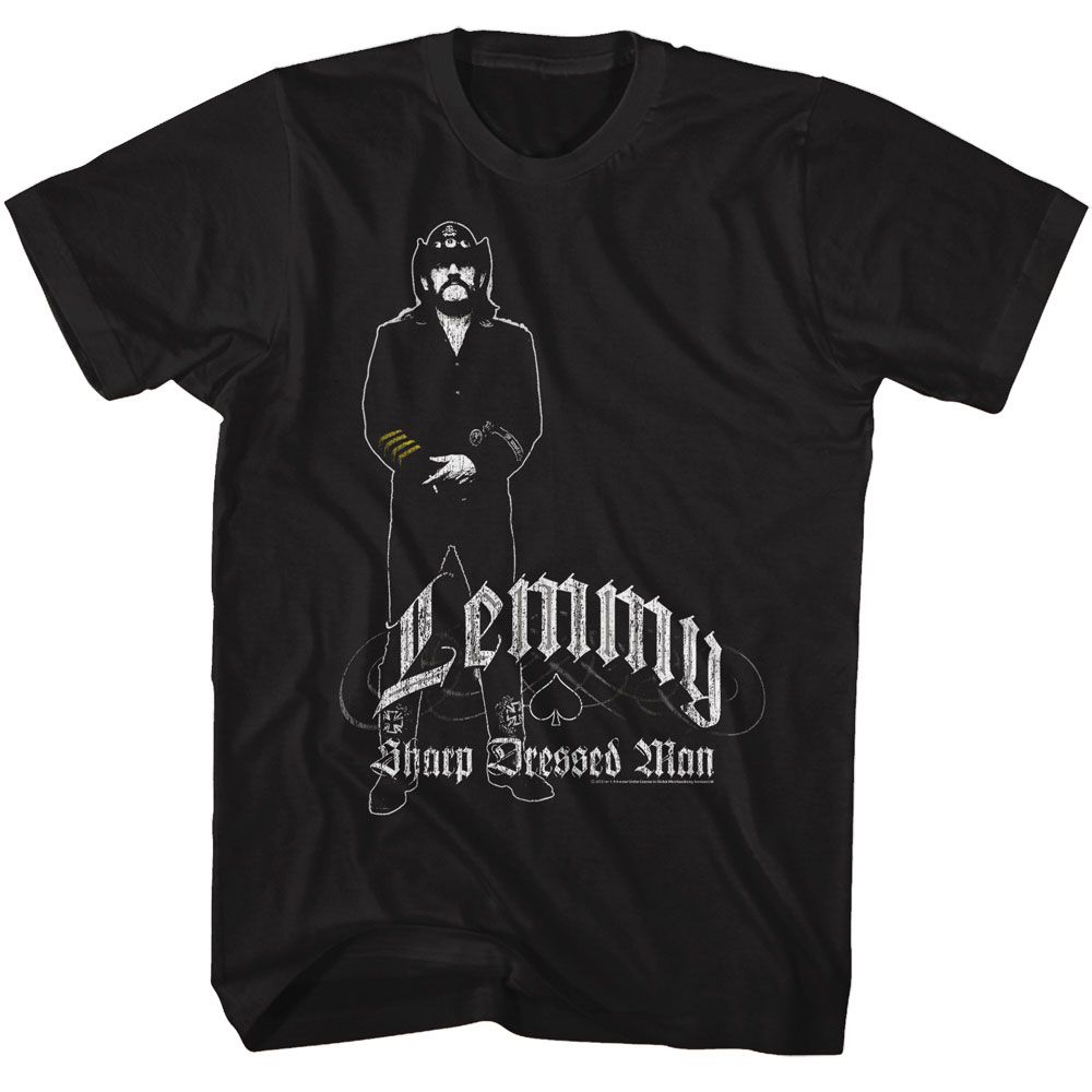 LEMMY-LEMMY SHARP DRESSED MAN-BLACK ADULT S/S TSHIRT