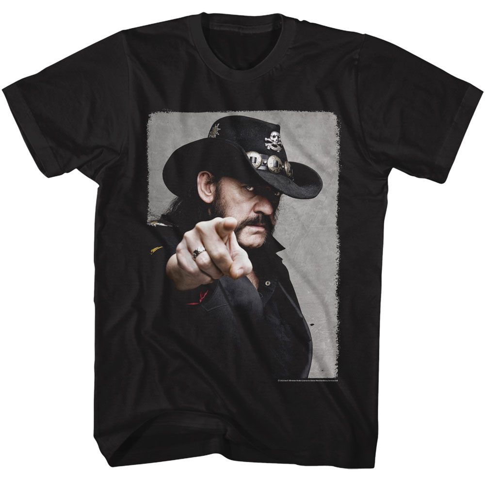 LEMMY-LEMMY POINTING-BLACK ADULT S/S TSHIRT