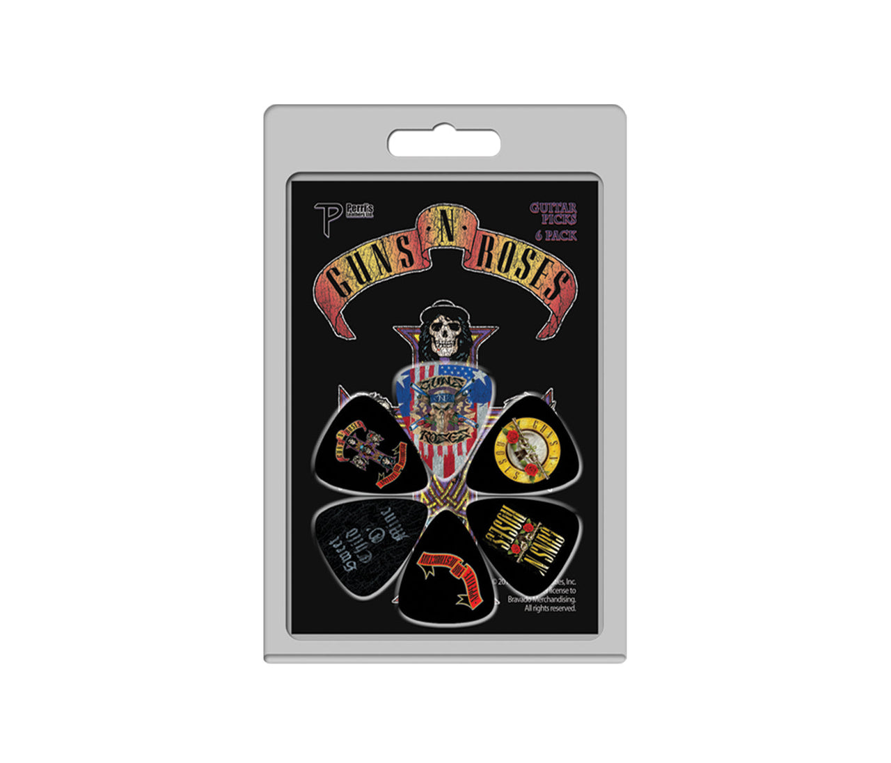 6 Pack Guns N' Roses Official Licensing Variety Pack Guitar Picks