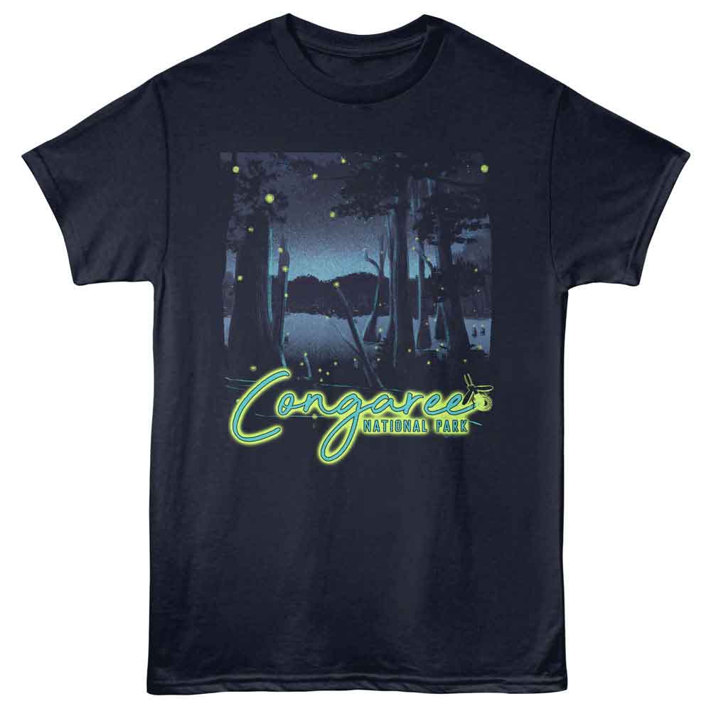 Lantern Press - Congaree Fireflies T-Shirt
