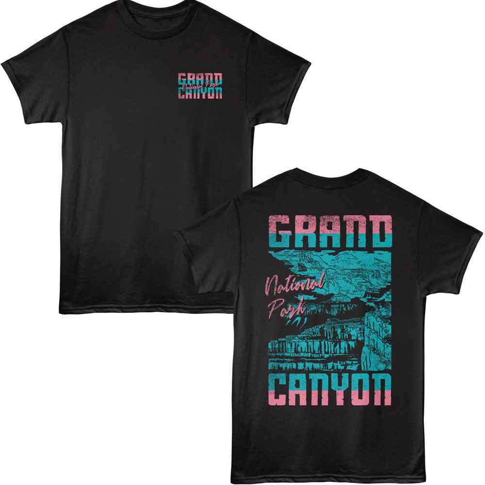 Lantern Press - Canyon Two Color Text F B T-Shirt