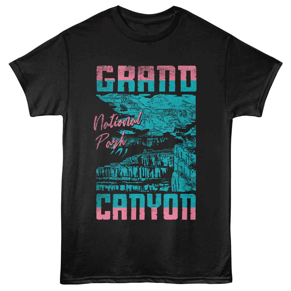 Lantern Press - Canyon Two Color Text T-Shirt